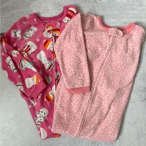 Kids Carter's Fleece Sleeper Bundle 3T Pink